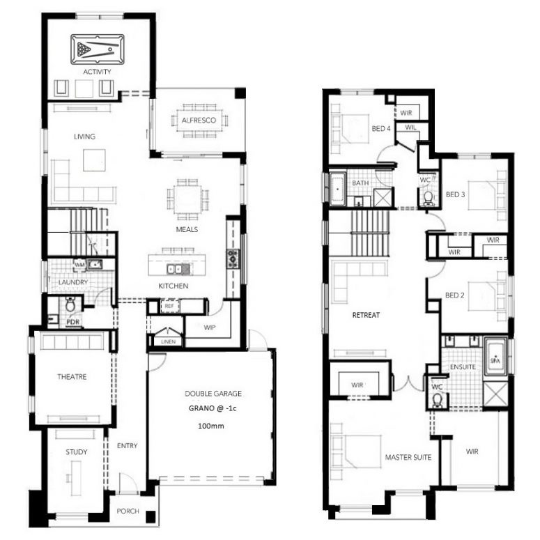 2 Story The Caledonia (Floor Plans)